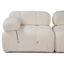 Modulaire 4-zitsbank in witte bouclé Bubble 3SB Model