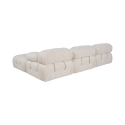 Modulaire 4-zitsbank met voetensteun in witte bouclé Bubble 3SPB Voorraad