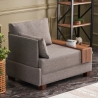 Moderne chaise longue fauteuil met geïntegreerd dienblad Fly Left Aanbod