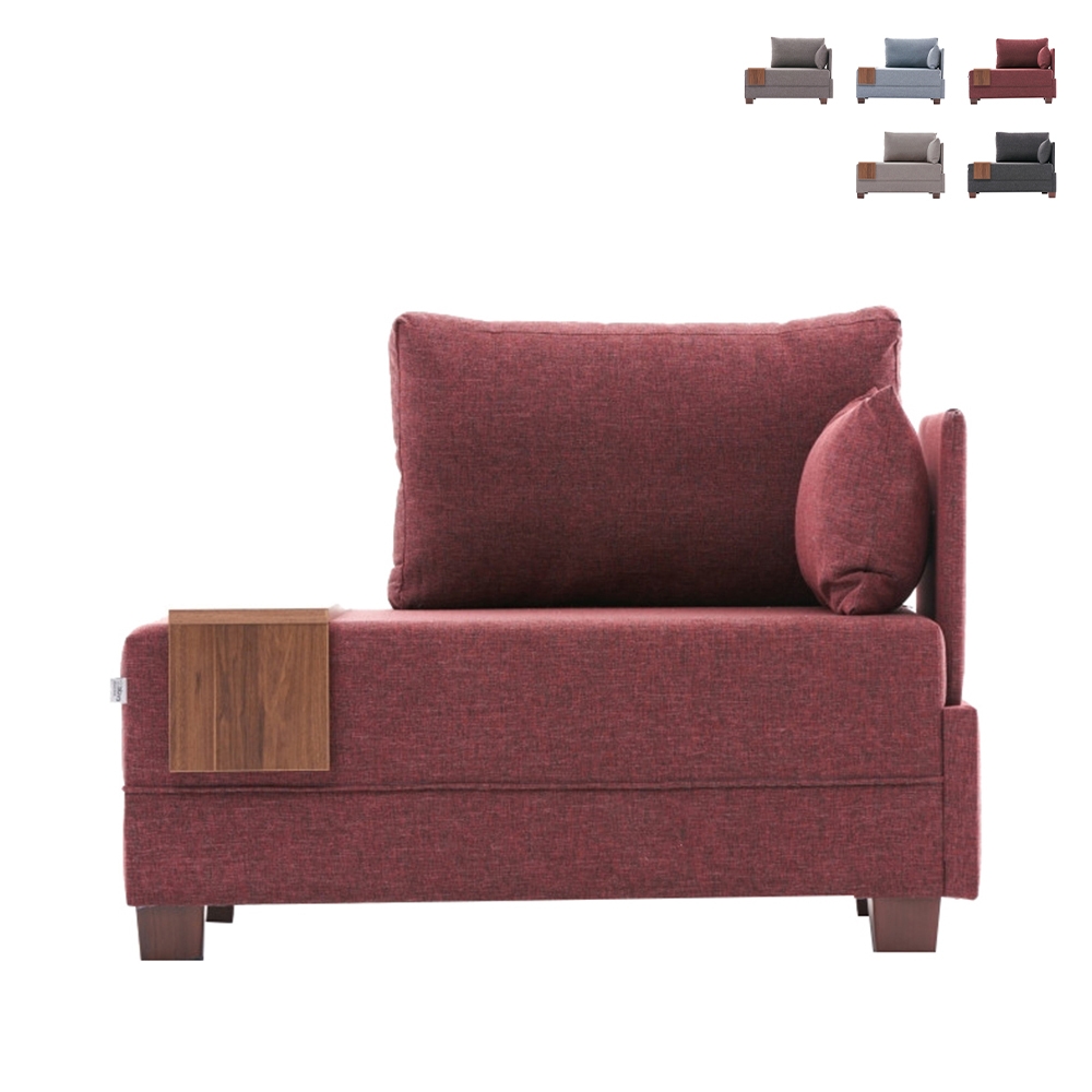 Chaise longue fauteuil in stof met geïntegreerd dienblad Fly Right Aanbieding Chaise longue fauteuil in stof met geïntegreerd dienblad Fly Right Aanbieding