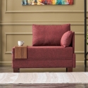Chaise longue fauteuil in stof met geïntegreerd dienblad Fly Right 