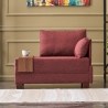 Chaise longue fauteuil in stof met geïntegreerd dienblad Fly Right 