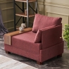 Chaise longue fauteuil in stof met geïntegreerd dienblad Fly Right 