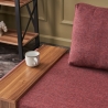 Chaise longue fauteuil in stof met geïntegreerd dienblad Fly Right 