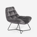 Moderne fluwelen design loungestoel Karu Aanbod
