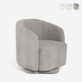 Moderne draaibare fauteuil van bouclé stof Orav Aanbieding