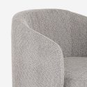Moderne draaibare fauteuil van bouclé stof Orav Aanbod