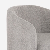 Moderne draaibare fauteuil van bouclé stof Orav Aanbod