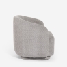 Moderne draaibare fauteuil van bouclé stof Orav Korting