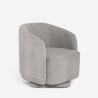 Moderne draaibare fauteuil van bouclé stof Orav Kortingen
