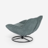 Moderne draaibare fauteuil in bouclé stof Konn Kortingen