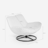 Moderne draaibare fauteuil in bouclé stof Konn 