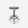 Tabouret industriel vintage réglable à vis en métal noir Crewi Offre