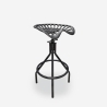 Tabouret en métal noir style vintage industriel réglable Latas Promotion