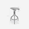 Tabouret en métal noir style vintage industriel réglable Latas Réductions