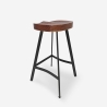 Tabouret industriel en bois et métal vintage pour cuisine Lumax Remises