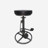 Tabouret de bar pub style industriel en similicuir repose-pieds Glint Promotion
