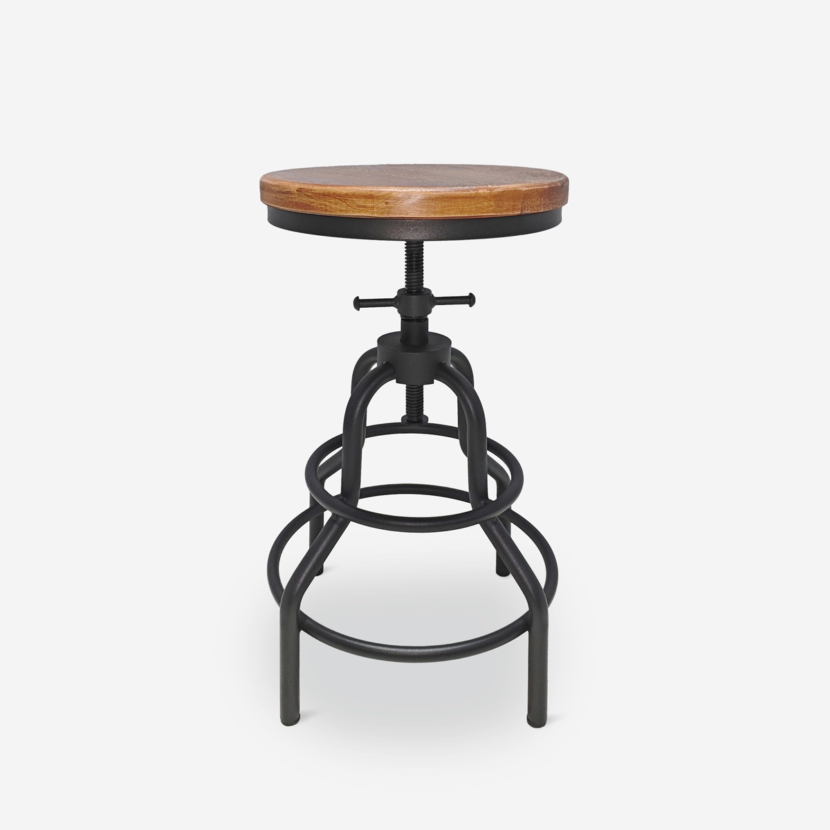 Tabouret réglable vis en bois et métal vintage industriel Vont Promotion Tabouret réglable vis en bois et métal vintage industriel Vont Promotion