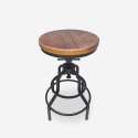 Tabouret réglable vis en bois et métal vintage industriel Vont Vente