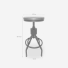Tabouret de bar industriel en bois et métal réglable à vis Skiv Offre