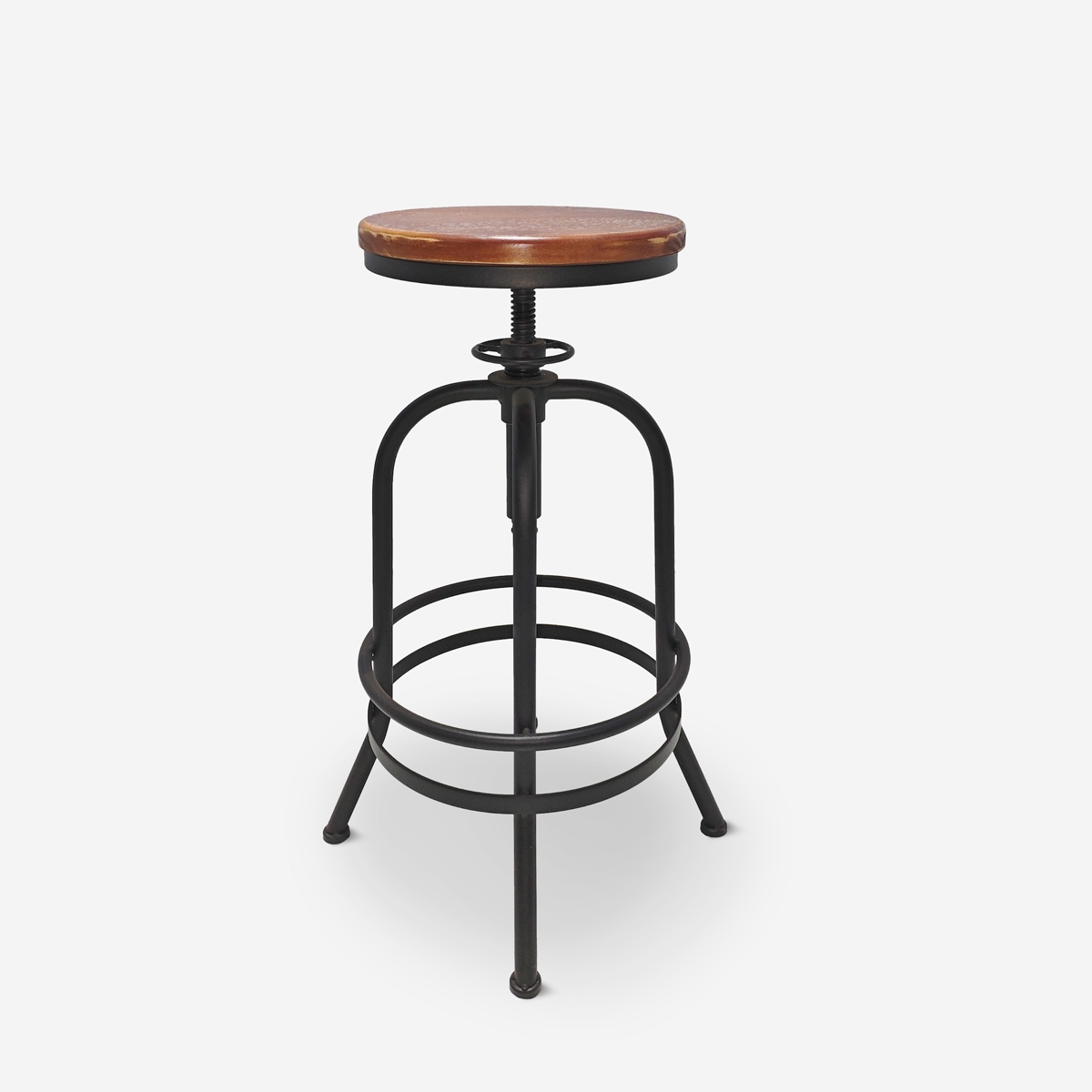 Tabouret de bar vintage industriel réglable avec repose-pieds Klom Promotion Tabouret de bar vintage industriel réglable avec repose-pieds Klom Promotion