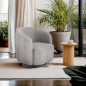 Moderne draaibare fauteuil van bouclé stof Orav Verkoop