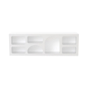 Meuble TV bas design 160x40 cm avec 7 compartiments blanc Lorin Réductions