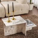 Table basse asymétrique design moderne avec 2 étagères Harmony Vente