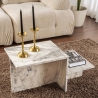 Table basse asymétrique design moderne avec 2 étagères Harmony Vente