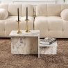 Table basse asymétrique design moderne avec 2 étagères Harmony Offre