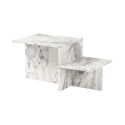 Table basse asymétrique design moderne avec 2 étagères Harmony Réductions