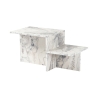 Table basse asymétrique design moderne avec 2 étagères Harmony Réductions