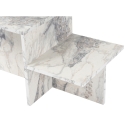 Table basse asymétrique design moderne avec 2 étagères Harmony Catalogue