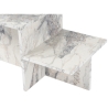 Table basse asymétrique design moderne avec 2 étagères Harmony Catalogue