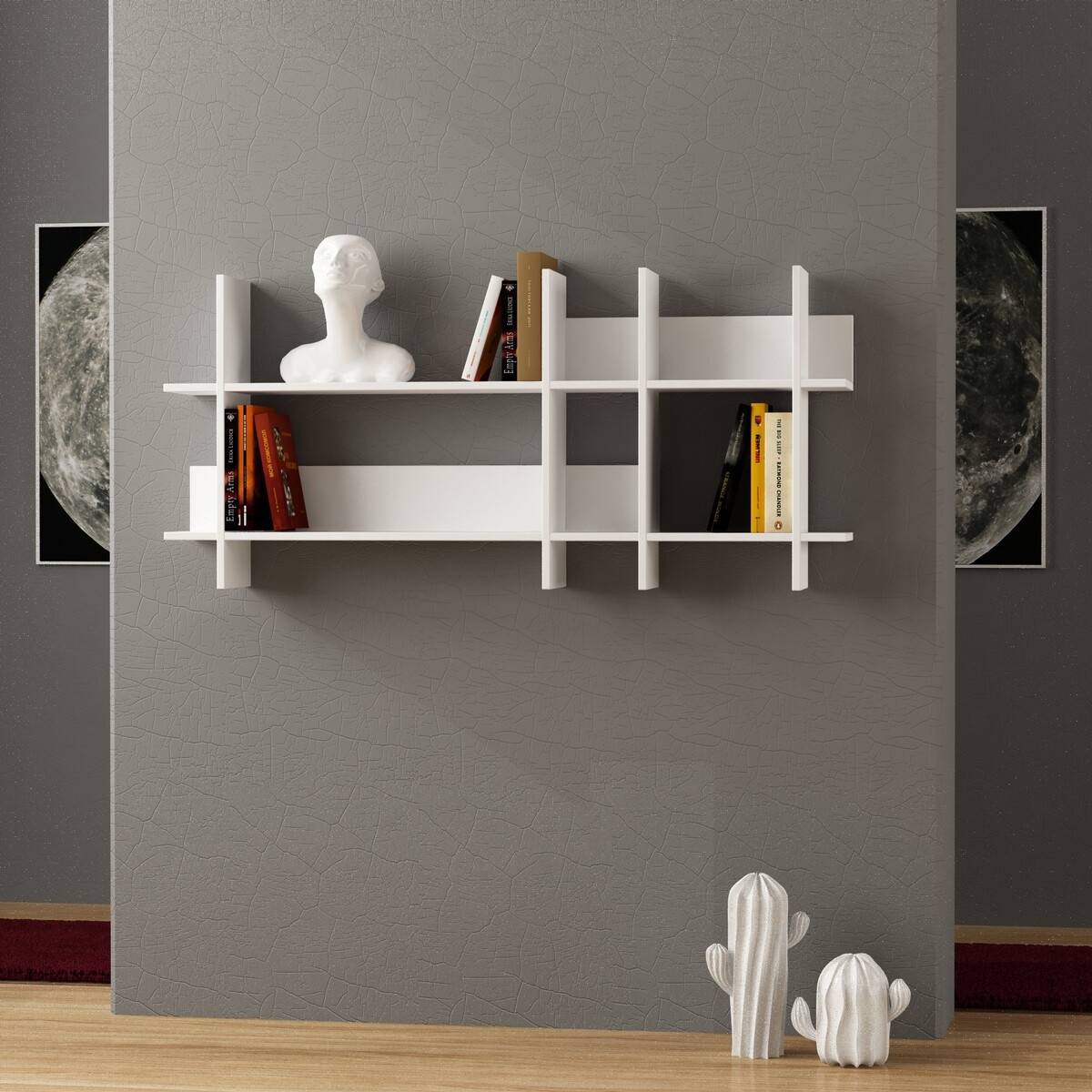 Design wandplank 150x70cm in wit hout Beads Aanbieding Design wandplank 150x70cm in wit hout Beads Aanbieding