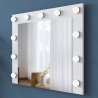Coiffeuse mobile avec tiroir, miroir LED et tabouret Tabs Réductions