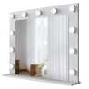 Coiffeuse mobile avec tiroir, miroir LED et tabouret Tabs Choix
