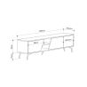 Moderne tv-kast woonkamer 180cm met 3 deuren wit en hout Fiona Catalogus