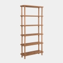 Moderne houten boekenkast met 5 schappen 80x168x28cm naturel Gala Verkoop