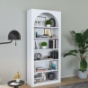 Wandplank design 180x31x80cm boogvormig wit met 5 planken Curvy Aanbod