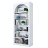 Bibliothèque murale design blanc arc 180x31x80cm avec 5 étagères Curvy Modèle