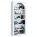 Bibliothèque murale design blanc arc 180x31x80cm avec 5 étagères Curvy Caractéristiques