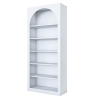 Bibliothèque murale design blanc arc 180x31x80cm avec 5 étagères Curvy Prix