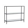 Console d'entrée moderne en métal et verre 3 étagères 100x30x85cm Lola Offre