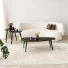 Table basse moderne en bois ovale asymétrique 115x50 cm Sweet Catalogue