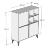 Buffet polyvalent séjour/entrée avec portes 100x115x30 cm Pulse Dimensions