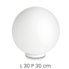 Ronde glazen tafellamp wit Ø30cm Area L Korting