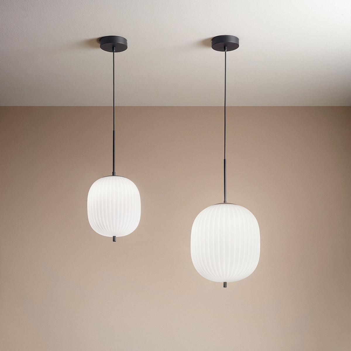 Klassieke hanglamp van geblazen glas Domizia-S Aanbieding Klassieke hanglamp van geblazen glas Domizia-S Aanbieding