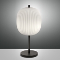 Elegante tafellamp van mondgeblazen glas en zwart metaal Domizia-T Verkoop