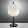 Elegante tafellamp van mondgeblazen glas en zwart metaal Domizia-T Verkoop